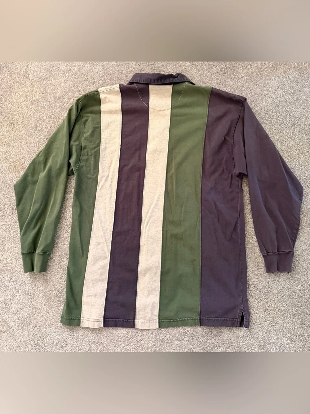 Vintage Ralph Lauren x Chaps Rugby Shirt Long Sleeve Color Block Striped Large